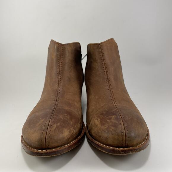 The Root Collective Lee Slip On Booties Womens Size 10 Brown Leather Woven - Picture 2 of 11